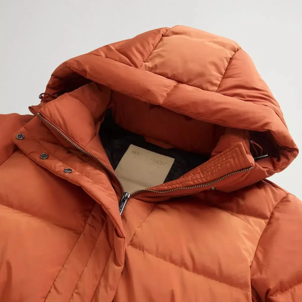 Woolrich Alsea Stretch Nylon Down Jacket with Removable Hood Size S - Picture 7 of 8